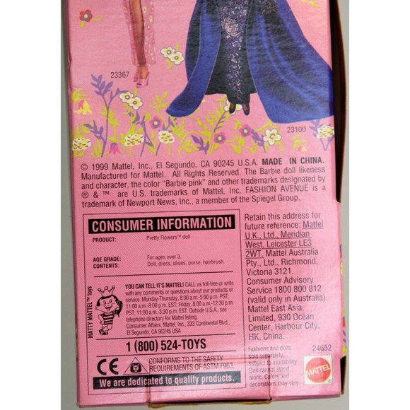 Vtg 1999 NEW Mattel Pretty Flowers Barbie Doll Figure Accessories Spring Garden - Picture 7 of 10